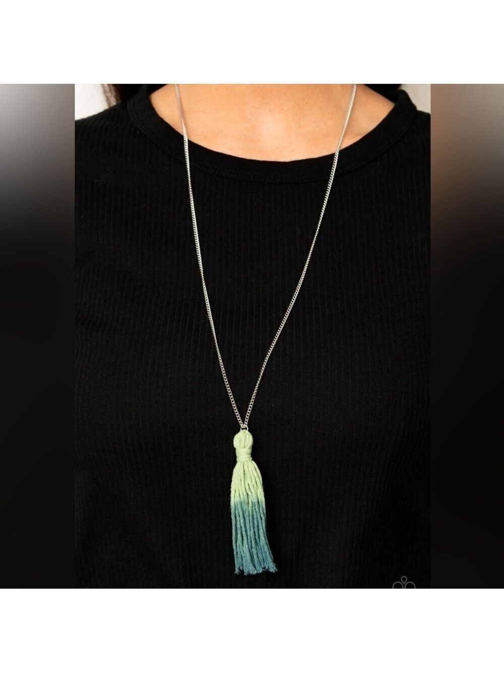 Paparazzi Totally Tasseled Green Necklace